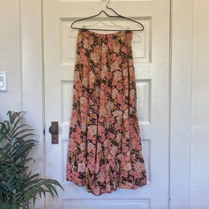 ELAN || PINK FLORAL MAXI SKIRT